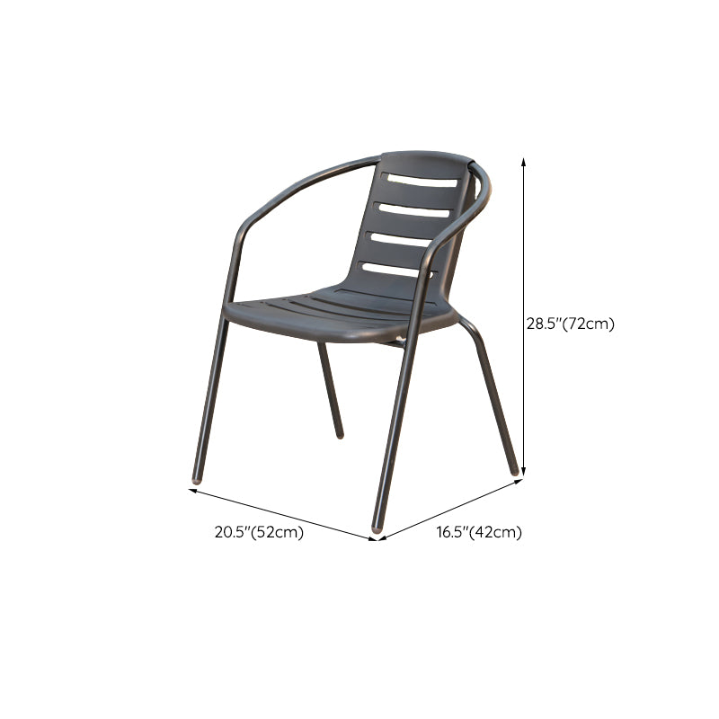 Contemporary Plastic Outdoors Dining Chairs Water Repellent Outdoors Dining Chairs