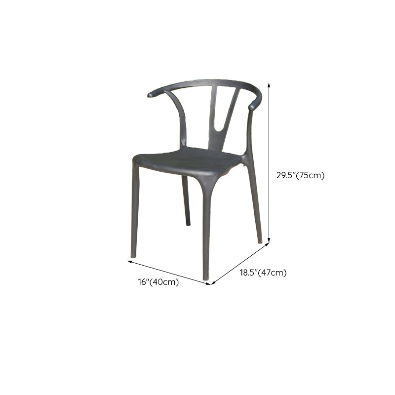 Contemporary Plastic Outdoors Dining Chairs Water Repellent Outdoors Dining Chairs