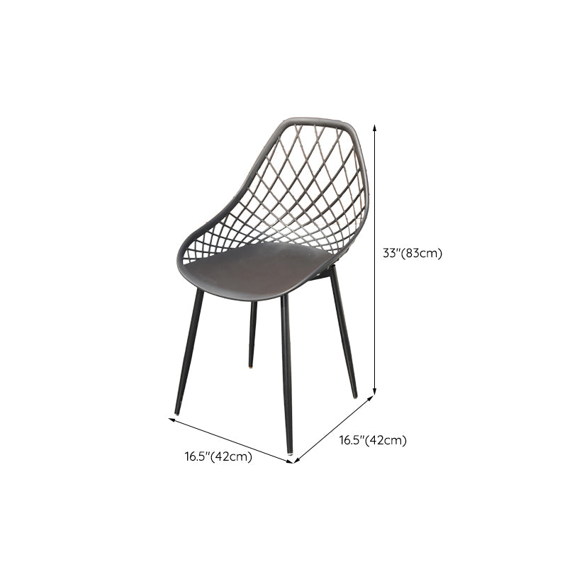 Contemporary Plastic Outdoors Dining Chairs Water Repellent Outdoors Dining Chairs