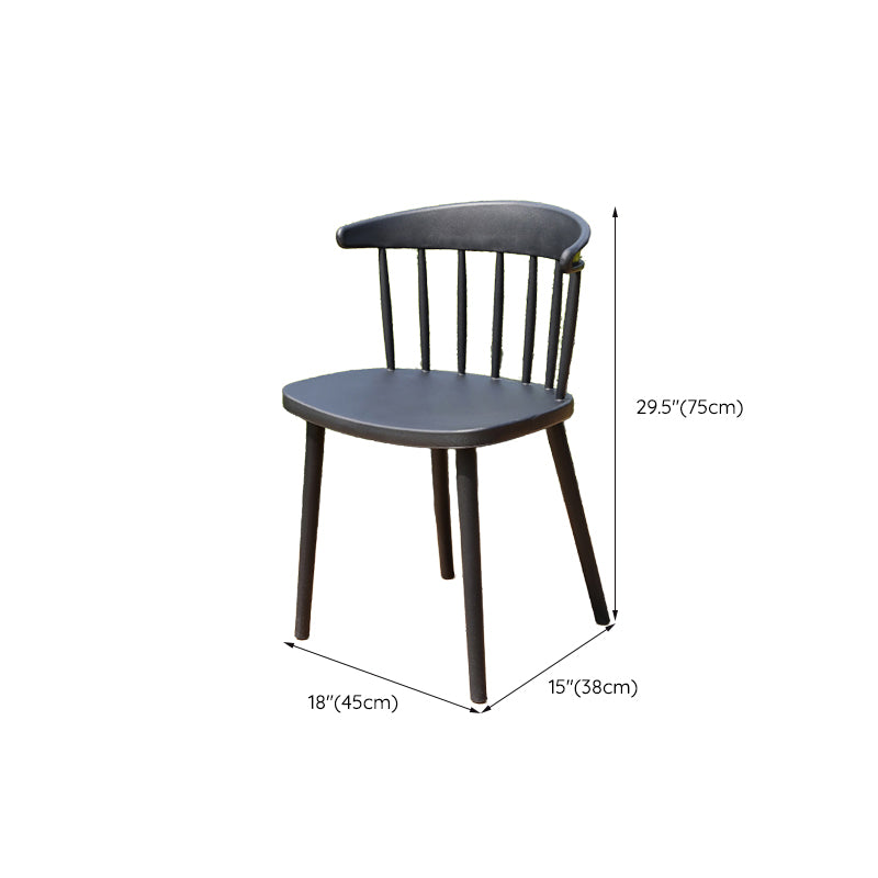 Contemporary Plastic Outdoors Dining Chairs Water Repellent Outdoors Dining Chairs