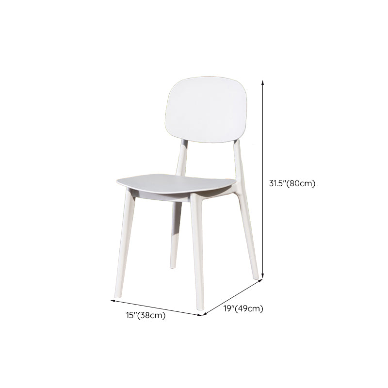 Contemporary Plastic Outdoors Dining Chairs Water Repellent Outdoors Dining Chairs