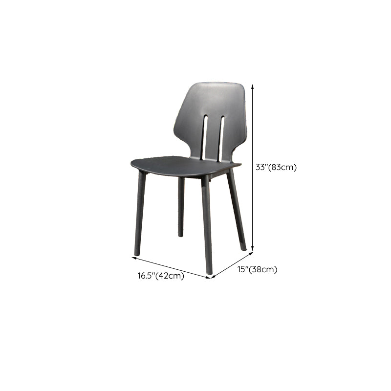 Contemporary Plastic Outdoors Dining Chairs Water Repellent Outdoors Dining Chairs