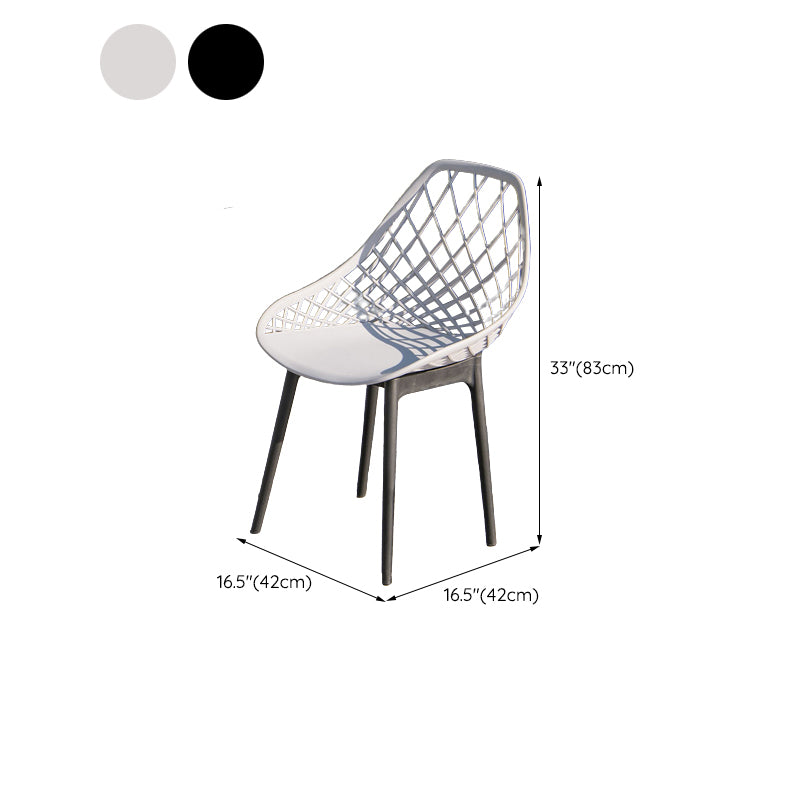 Contemporary Plastic Outdoors Dining Chairs Stacking Patio Dining Chair