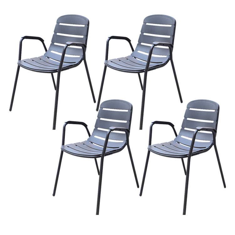 Tropical Rattan Patio Dining Open Back Outdoors Dining Chairs