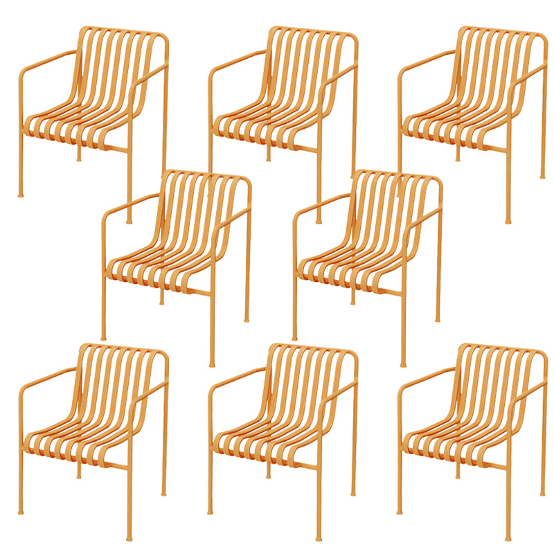 Metal Patio Dining Side Chair Contemporary Outdoors Dining Chairs