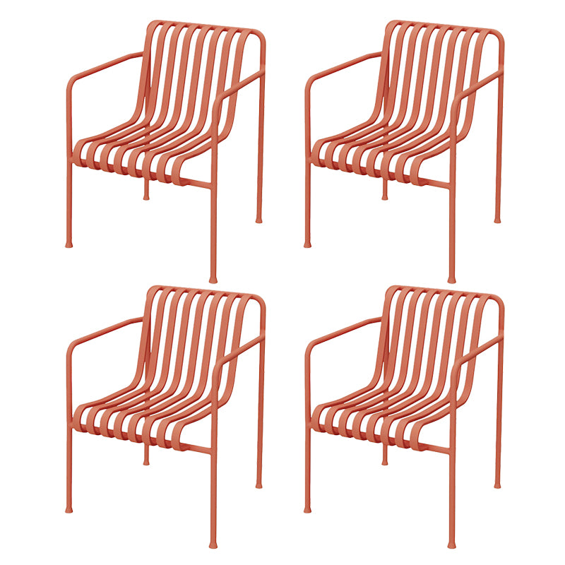 Metal Patio Dining Side Chair Contemporary Outdoors Dining Chairs