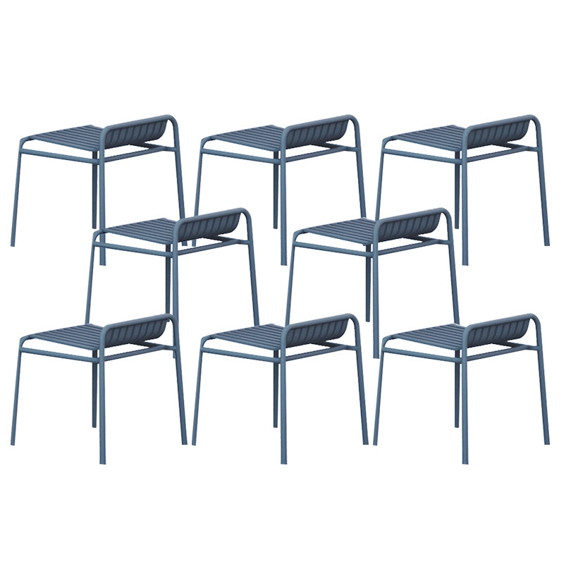 Metal Patio Dining Side Chair Contemporary Outdoors Dining Chairs