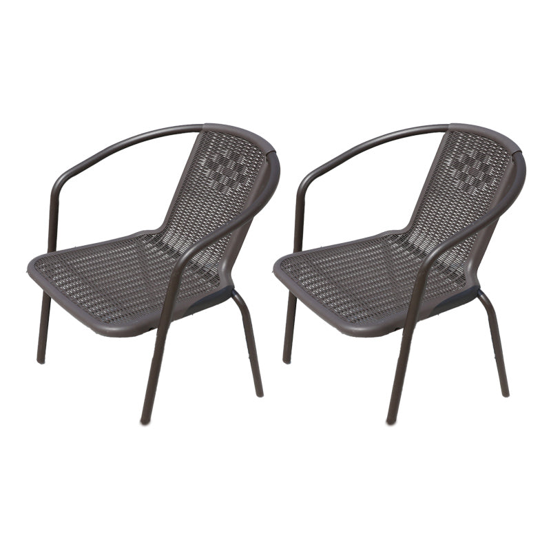 Contemporary Outdoor Chair Plastic Open Back Patio Dining Chair