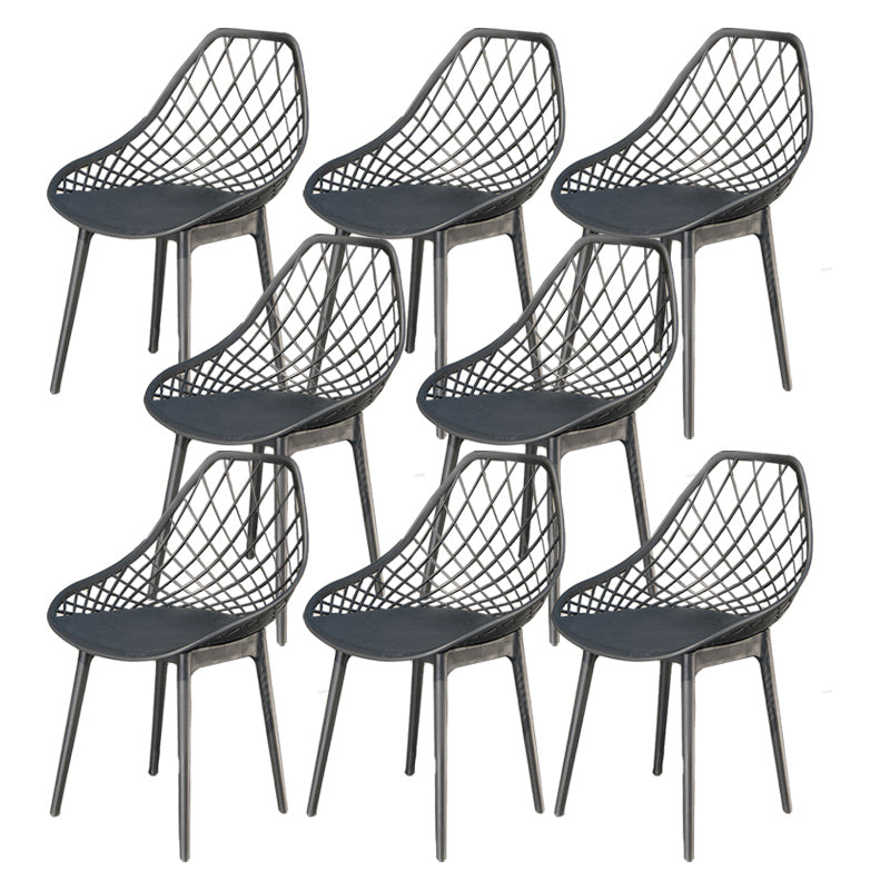 Contemporary Outdoor Chair Plastic Open Back Patio Dining Chair