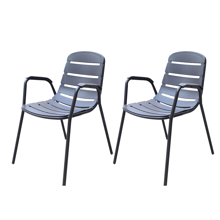 Contemporary Outdoor Chair Plastic Open Back Patio Dining Chair