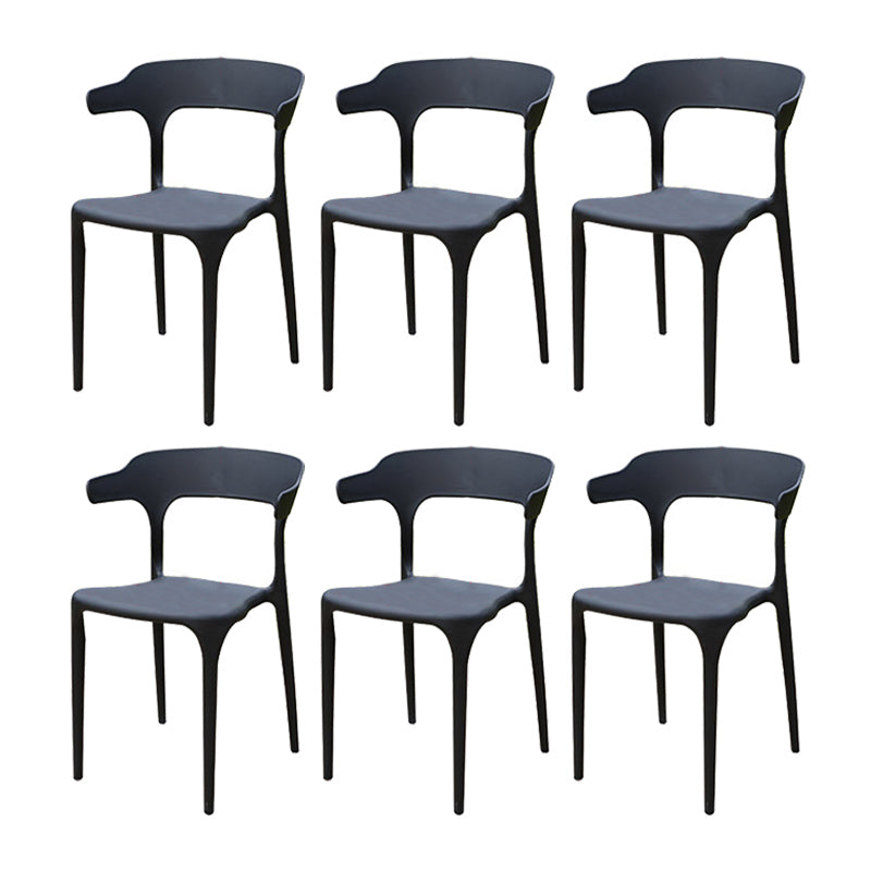 Contemporary Outdoor Chair Plastic Open Back Patio Dining Chair