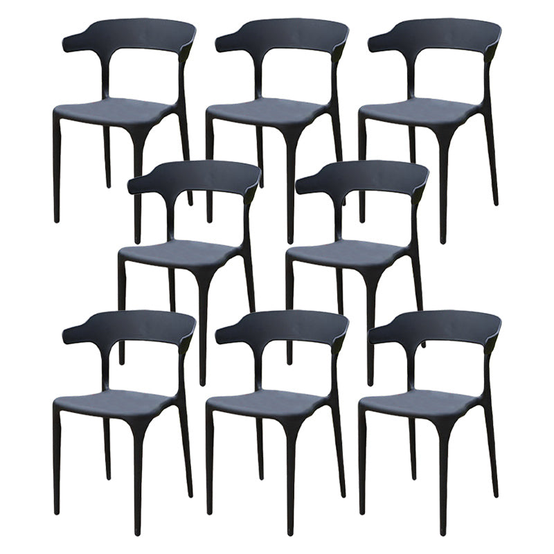 Contemporary Outdoor Chair Plastic Open Back Patio Dining Chair