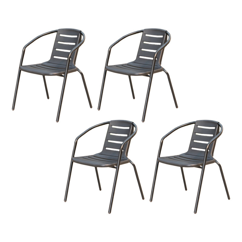 Contemporary Outdoor Chair Plastic Open Back Patio Dining Chair