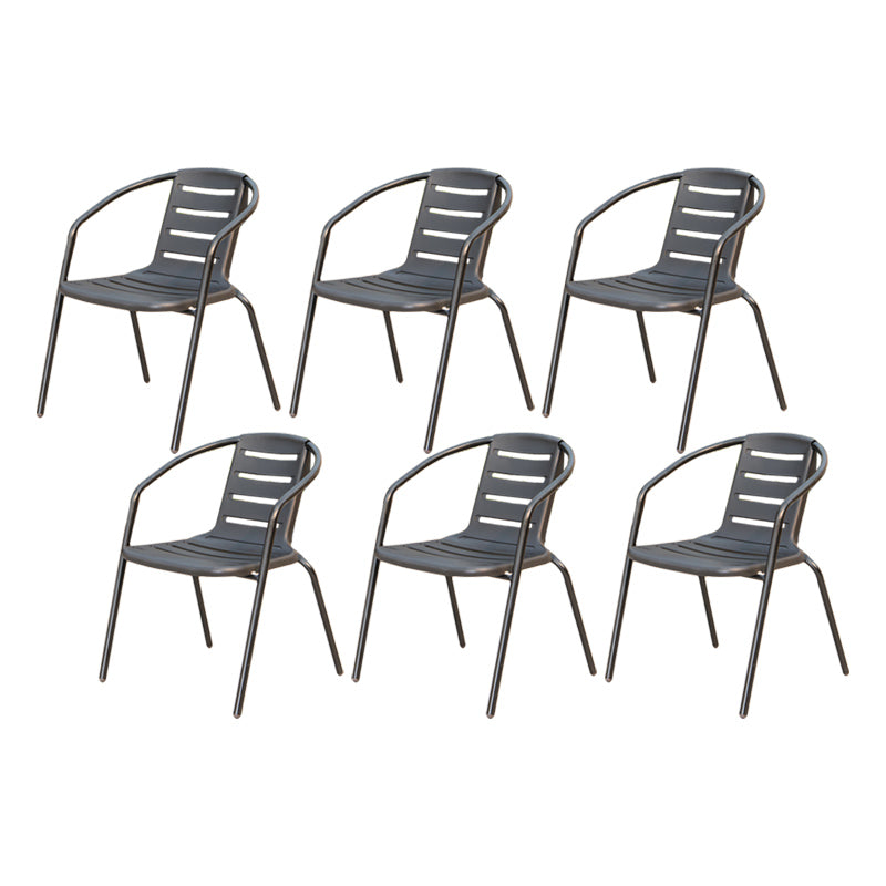 Contemporary Outdoor Chair Plastic Open Back Patio Dining Chair