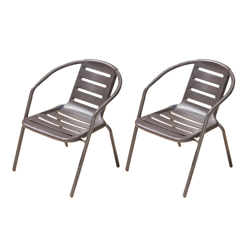 Contemporary Outdoor Chair Plastic Open Back Patio Dining Chair