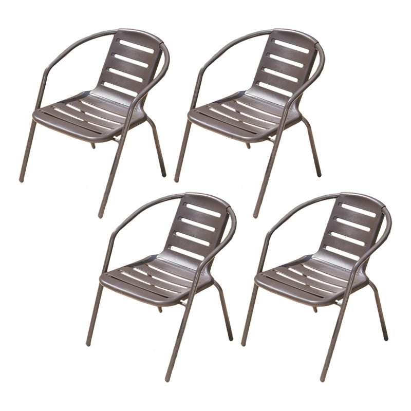 Contemporary Outdoor Chair Plastic Open Back Patio Dining Chair