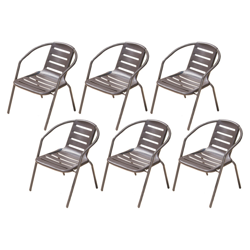 Contemporary Outdoor Chair Plastic Open Back Patio Dining Chair