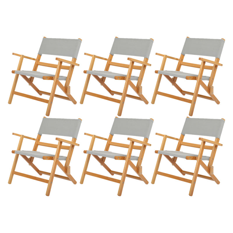 Contemporary Outdoor Chair Folding Solid Wood Brown Patio Dining Chair