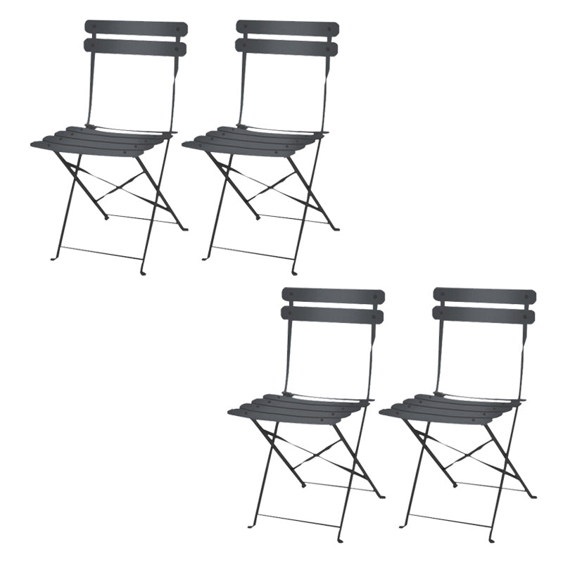 16" Wide Contemporary Side Chair Folding Open Back Patio Dining Chair