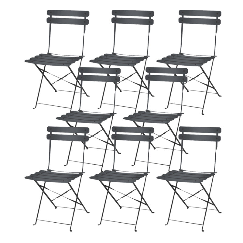 16" Wide Contemporary Side Chair Folding Open Back Patio Dining Chair