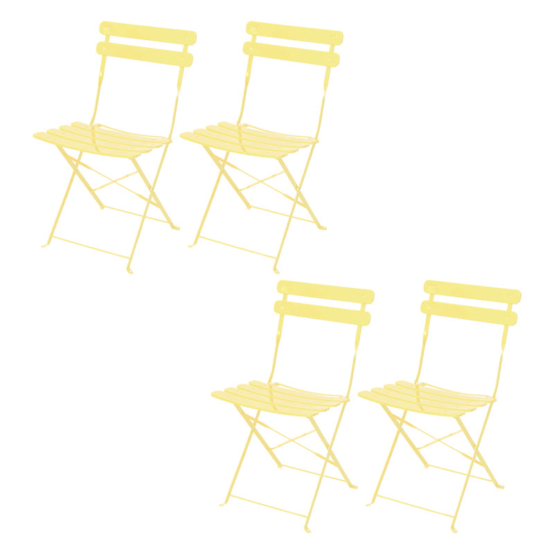 16" Wide Contemporary Side Chair Folding Open Back Patio Dining Chair