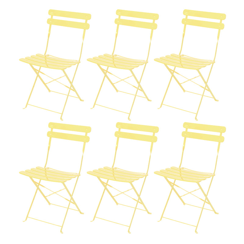 16" Wide Contemporary Side Chair Folding Open Back Patio Dining Chair