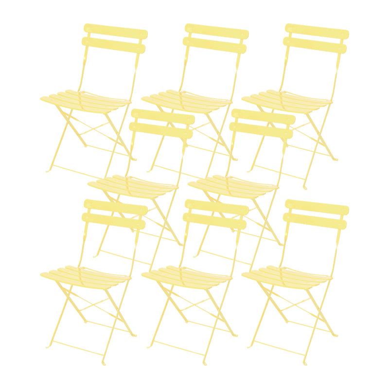 16" Wide Contemporary Side Chair Folding Open Back Patio Dining Chair