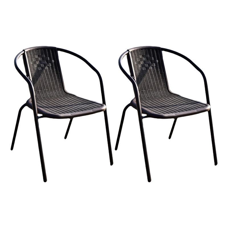 Water Resistant Patio Dining Chair Metal Outdoors Dining Chairs with Arm