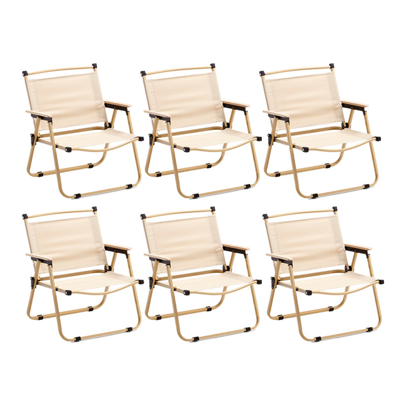 Contemporary Outdoor Chair Folding Brown Patio Dining Chair with Arm