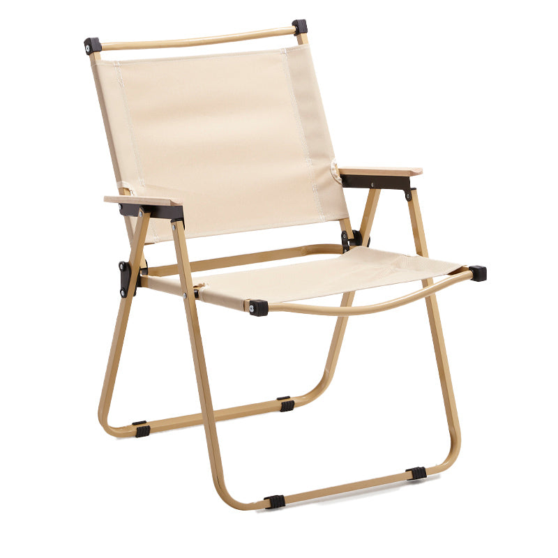 Contemporary Outdoor Chair Folding Brown Patio Dining Chair with Arm