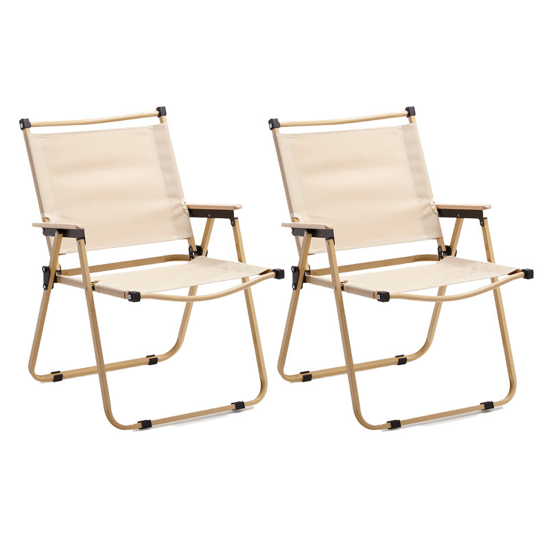 Contemporary Outdoor Chair Folding Brown Patio Dining Chair with Arm