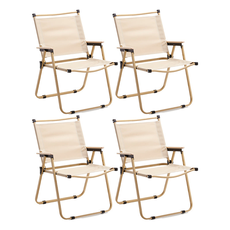 Contemporary Outdoor Chair Folding Brown Patio Dining Chair with Arm