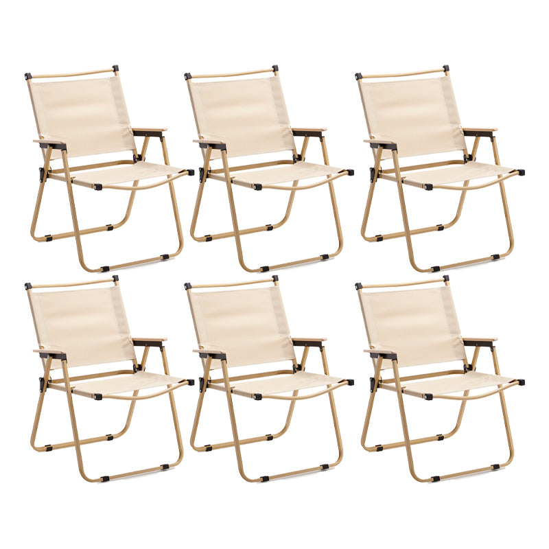 Contemporary Outdoor Chair Folding Brown Patio Dining Chair with Arm