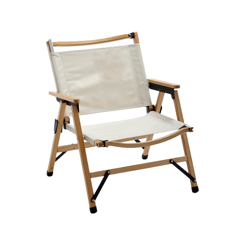 Contemporary Outdoor Chair Folding Brown Patio Dining Chair with Arm