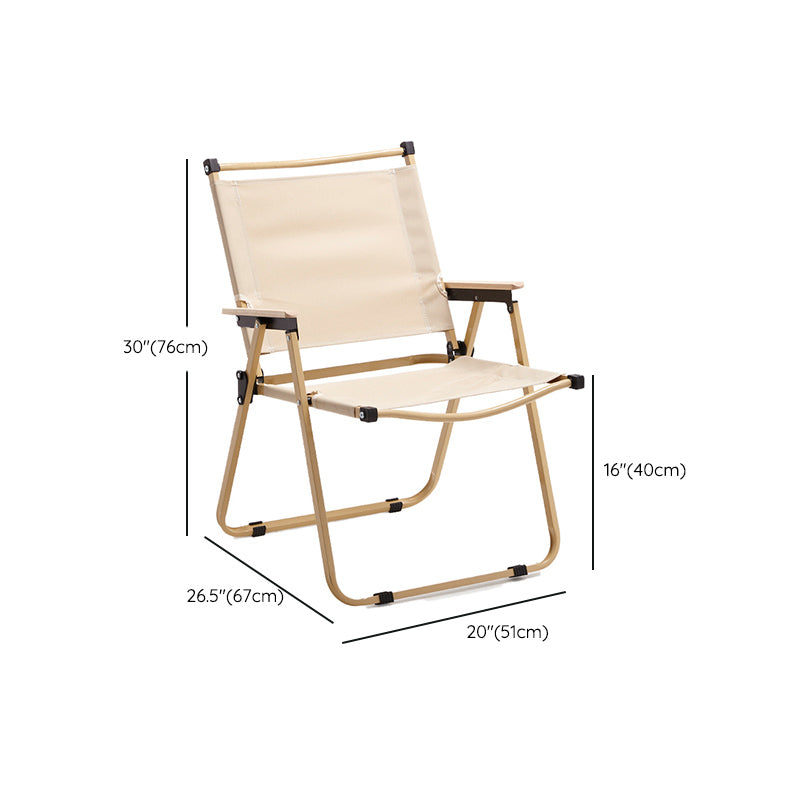 Contemporary Outdoor Chair Folding Brown Patio Dining Chair with Arm