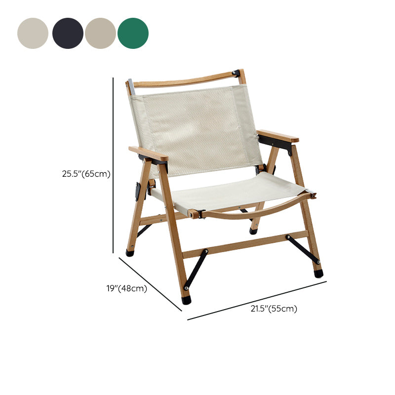 Contemporary Outdoor Chair Folding Brown Patio Dining Chair with Arm