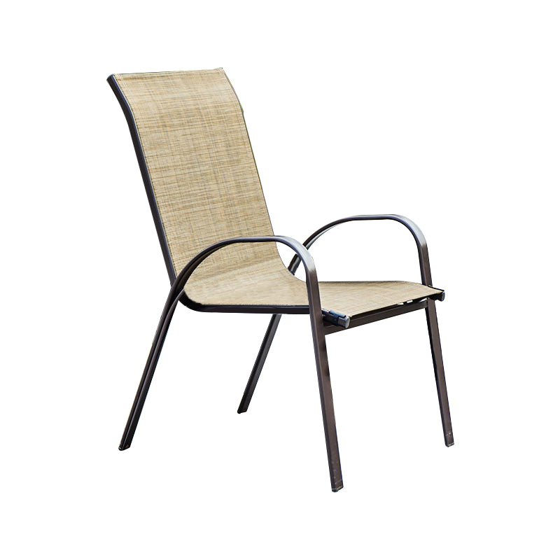 Metal Outdoors Dining Chairs Modern Patio Dining Chair with Arm