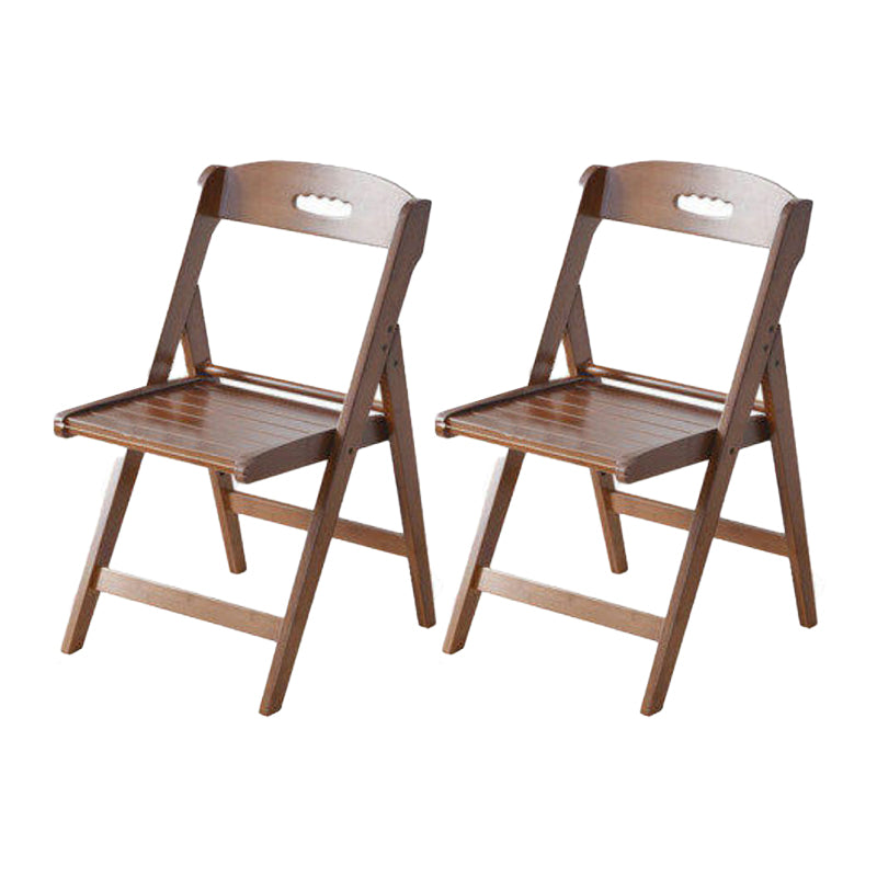 Brown and Natural Dining Side Chair Bamboo Folding Patio Dining Chair