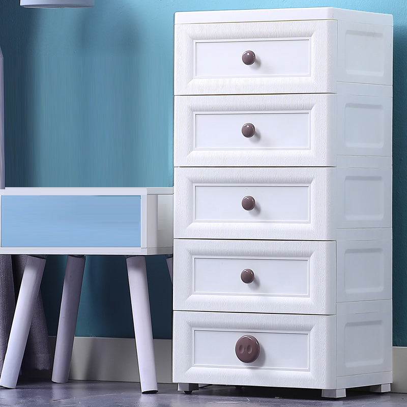 Contemporary Vertical Baby Dresser Plastic Kids Furniture for Bedroom