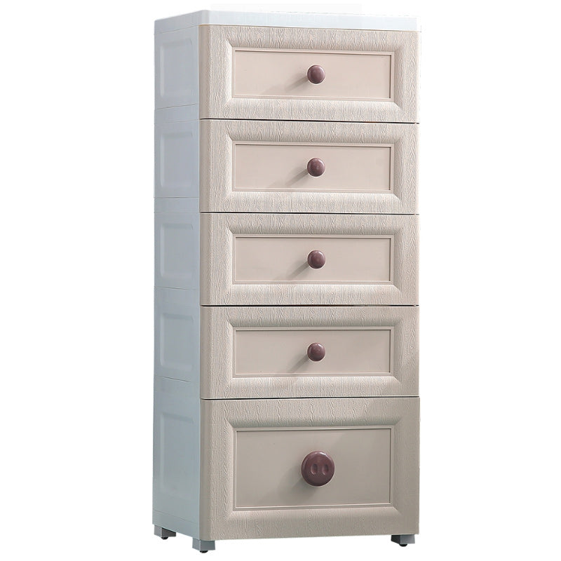 Contemporary Vertical Baby Dresser Plastic Kids Furniture for Bedroom