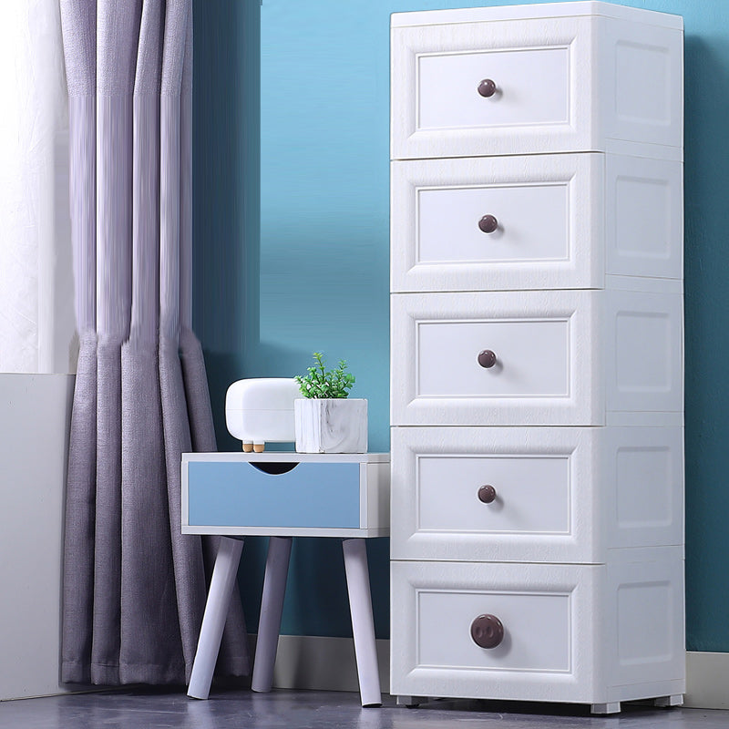 Contemporary Vertical Baby Dresser Plastic Kids Furniture for Bedroom