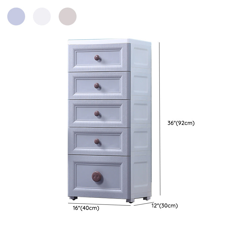 Contemporary Vertical Baby Dresser Plastic Kids Furniture for Bedroom