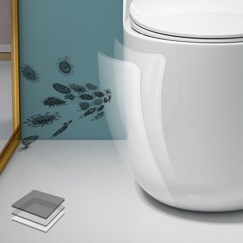 Modern Ceramic Flush Toilet Floor Mounted Urine Toilet with Seat for Washroom