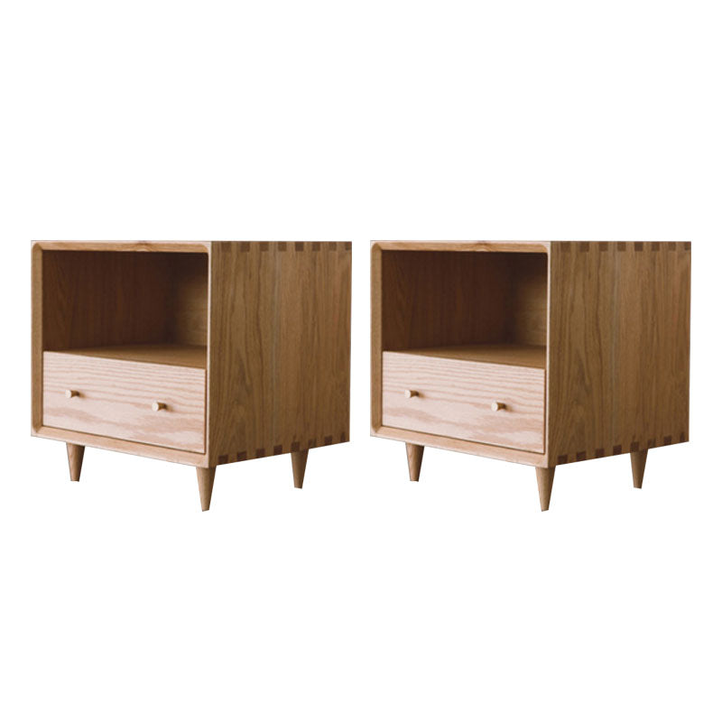 Modern Bed Nightstand Drawers Included Pine Night Table for Bedroom