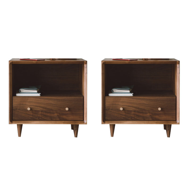 Modern Bed Nightstand Drawers Included Pine Night Table for Bedroom