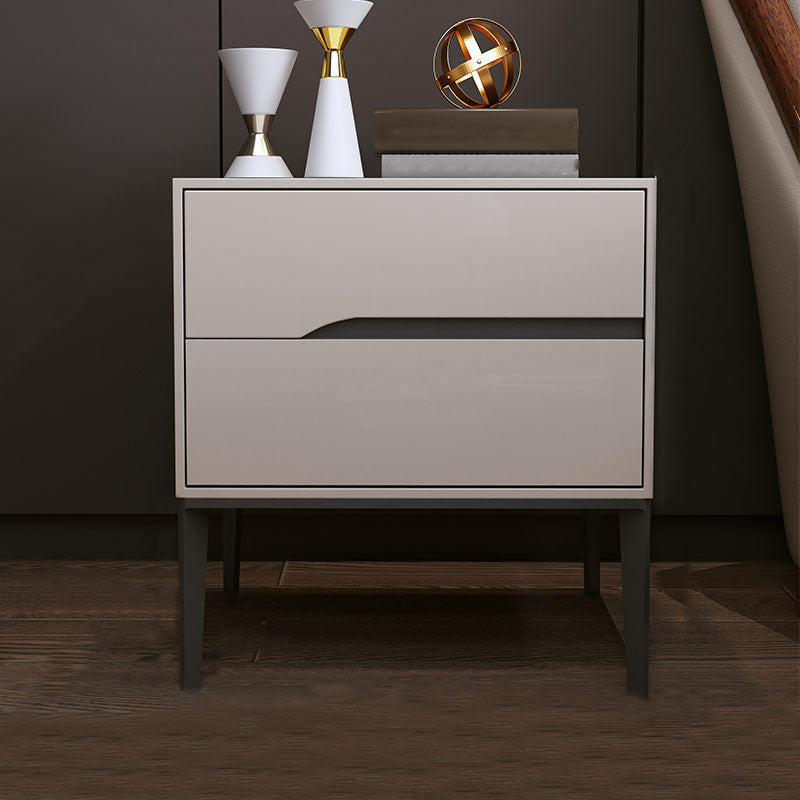 Wooden Accent Table Nightstand Modern Bedside Cabinet with Drawers