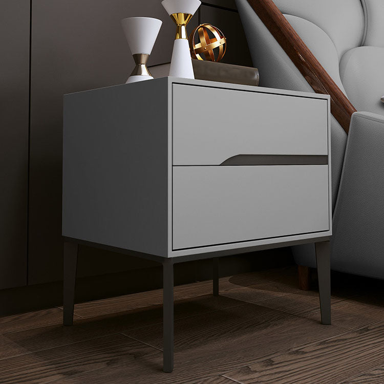 Wooden Accent Table Nightstand Modern Bedside Cabinet with Drawers