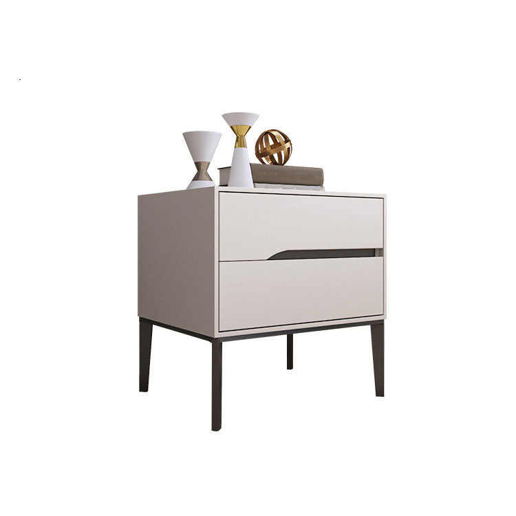 Wooden Accent Table Nightstand Modern Bedside Cabinet with Drawers