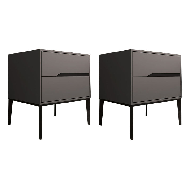 Wooden Accent Table Nightstand Modern Bedside Cabinet with Drawers