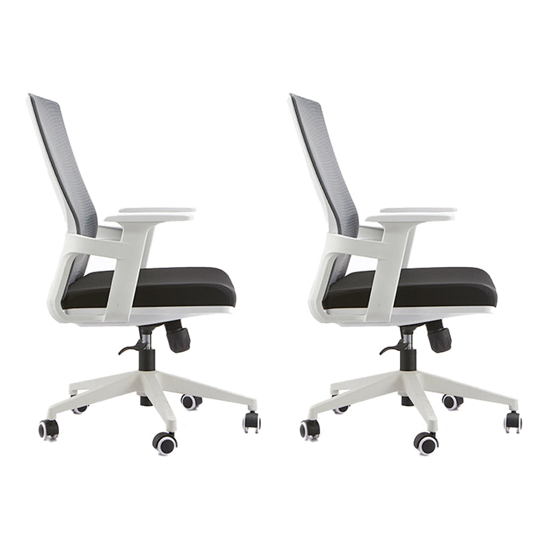 Modern Fixed Arms Office Chair No Distressing Ergonomic Chair with Wheels